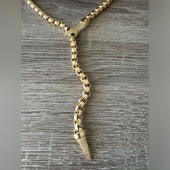 Free People Gold Snake Necklace - Picture 4 of 6
